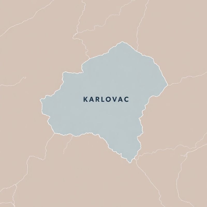 Infografika s prikazom Karlovačke regije
